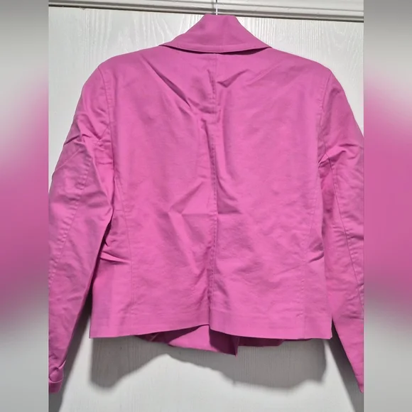 Lauren Ralph Lauren Pink Double-Breasted Cropped Jacket Size Large - Picture 6 of 8